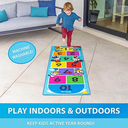 Image of GoSports Disney Mickey and Friends 6.5 ft Hopscotch Rug Indoor /Outdoor Playroom Game for Kids