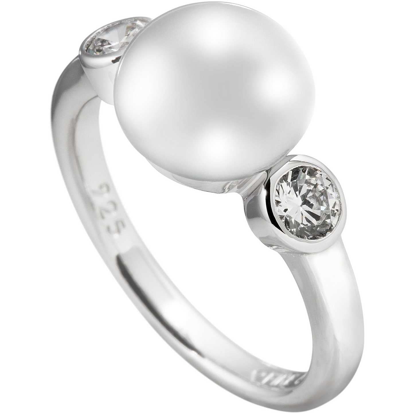 Diamonfire Damen-Ring Pearls 925 Silber rhodiniert Zirkonia Brillantschliff 61/1319/1/111