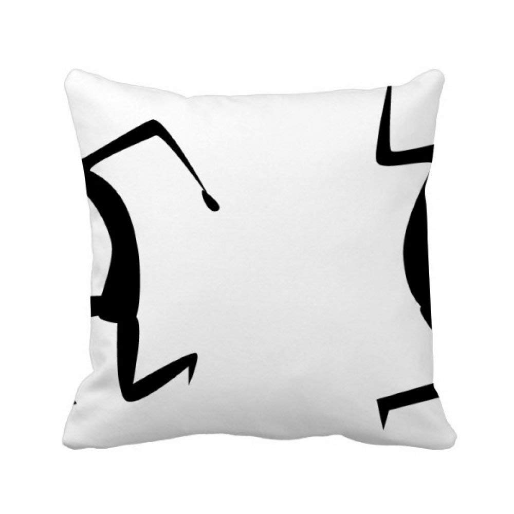 Housse de coussin carrée abstrait Totem Fresco pour décorer un canapé moderne