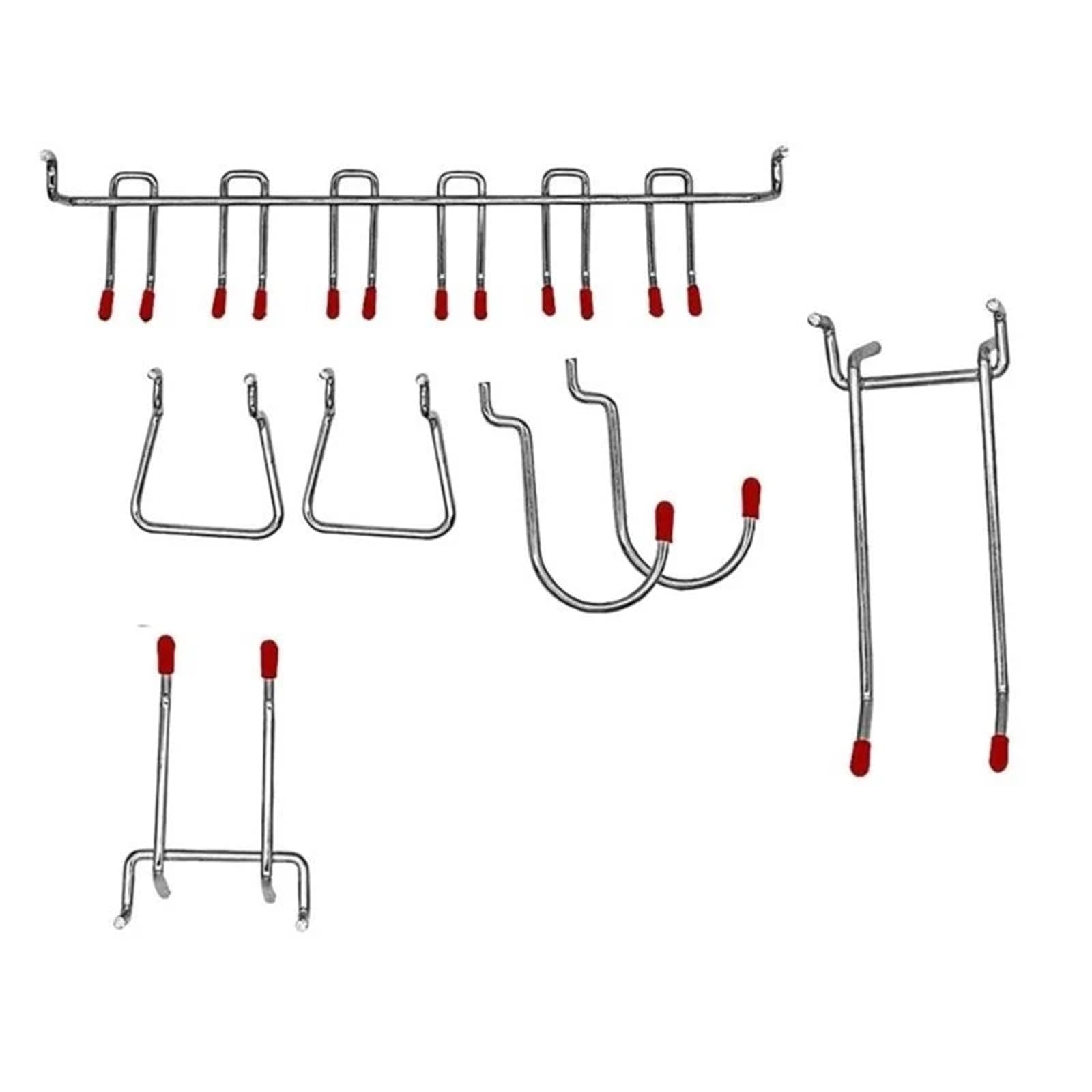 Assortimento di ganci for pannelli forati da 114 pezzi Per Casa | Con set di contenitori in metallo, serrature con pioli for organizzare gli strumenti del sistema di archiviazione