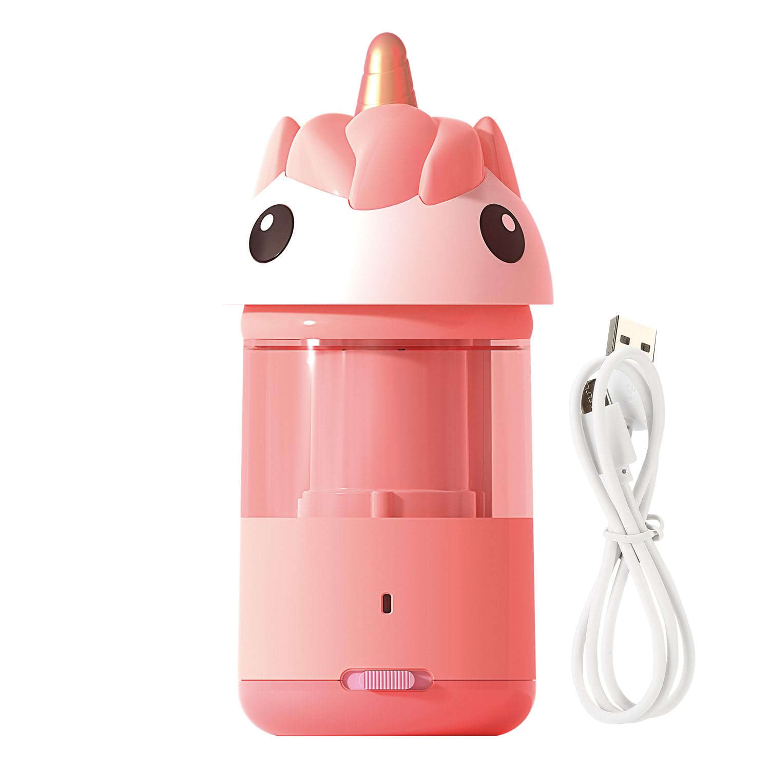 M&G Electric Cute Pencil Sharpeners for 7-8mm Colored Pencils, Fully Automatic Unicorn Pencil Sharpener, Auto in & Out, Rechargeable Hands-Free USB Sharpener for Kids Students Classroom School Office