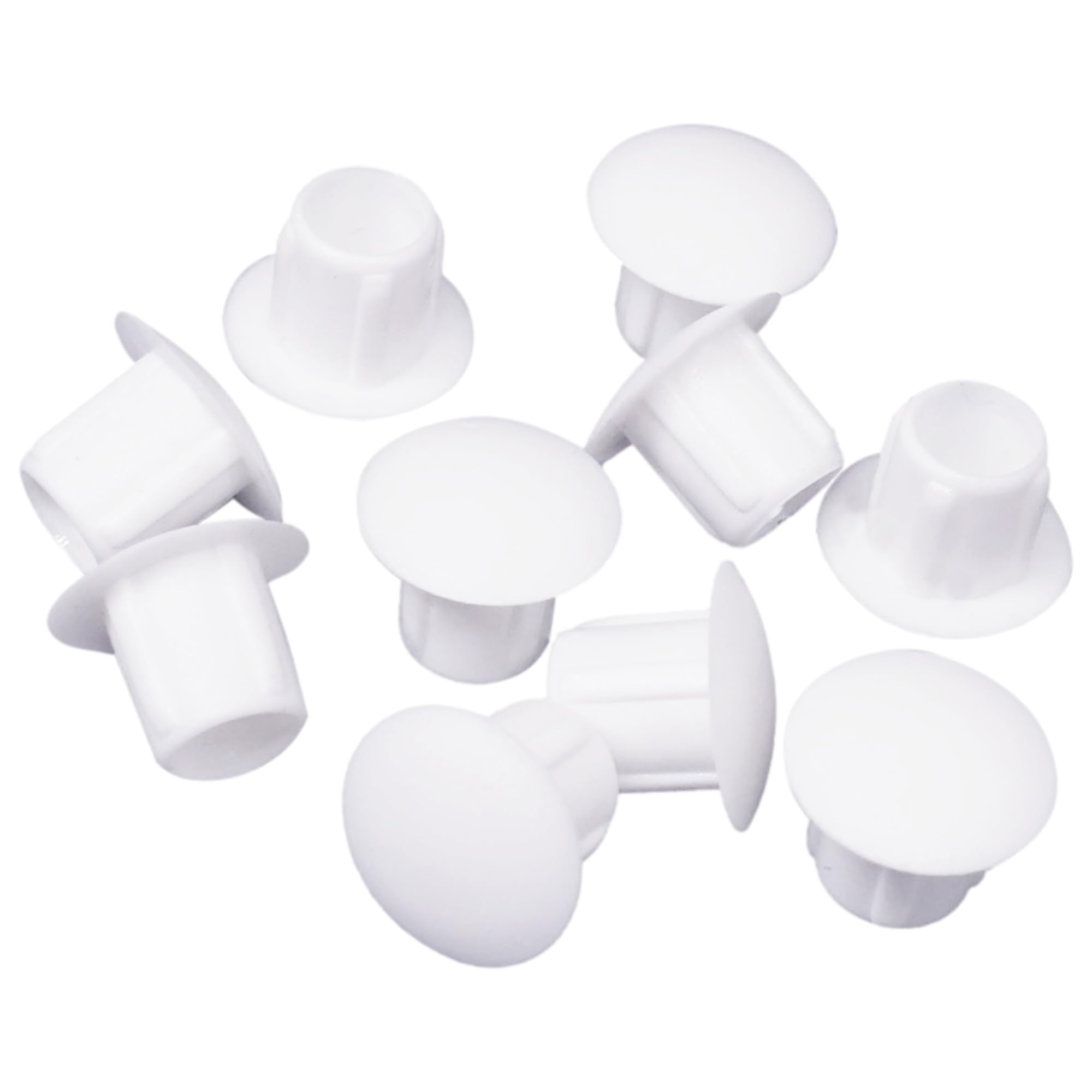 SKIR'CO (40 pcs) White Plastic Hole Plugs 5 mm, Drill Hole Cover Caps, Furniture Hole Plug, Screw Hole Plugs