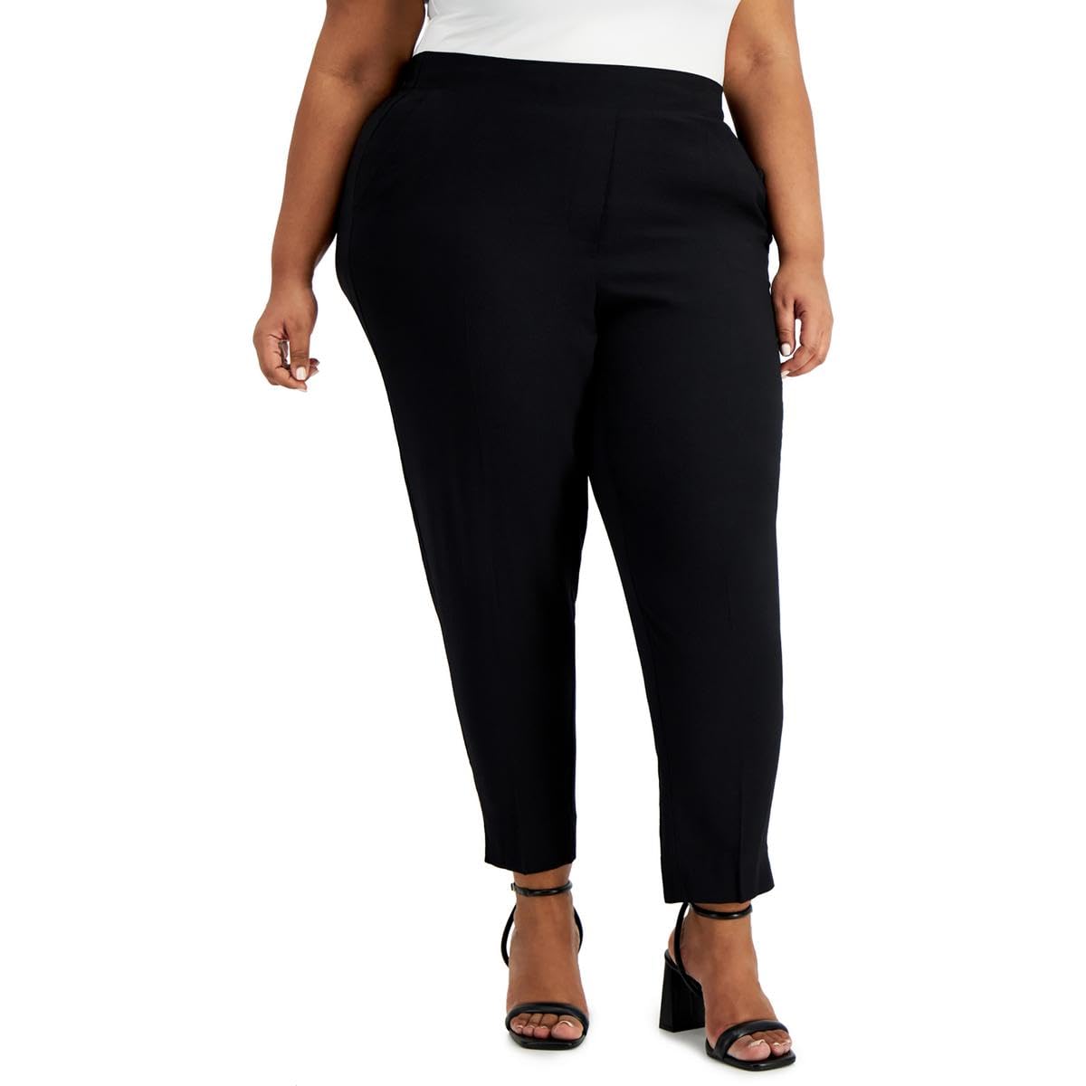 Calvin Klein Womens Sportwears Everyday Fashion Straight Leg Pant Plus Size