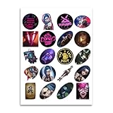 Arcane Jinx Character 20 2' Wide Stickers Sheet for Journal Water Bottle Scrapbook