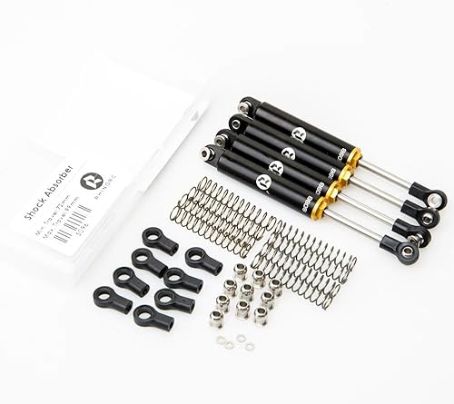 Miniatura 4 de Rhino - Juego de amortiguadores RC 4 piezas de amortiguadores RC para 110 Axial SCX10 TRX-4 Camiones Crawler Piezas de actualización (3.740 in)