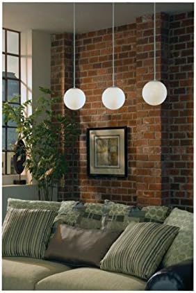 Miniatura 2 de Sea Gull Lighting 6024-04 Leo - Colgante de globo colgante de una luz colgante moderna luminaria, acabado de aluminio satinado