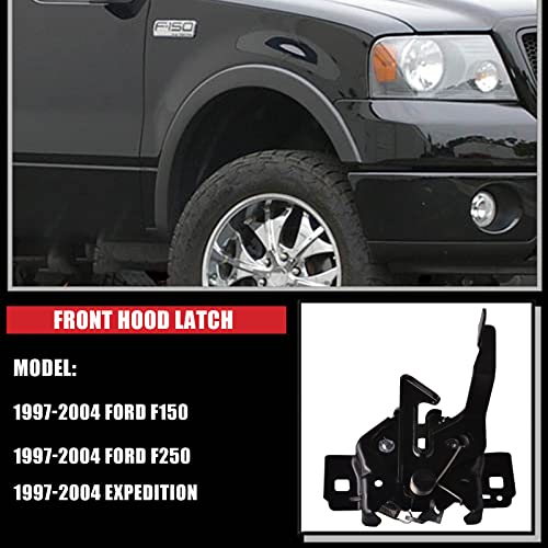 Image of Hood Latch Assembly Compatible for Ford F-150 1997-2003 /F-150 Heritage 2004 /F-250 1997-1999 /Expedition 1997-2002