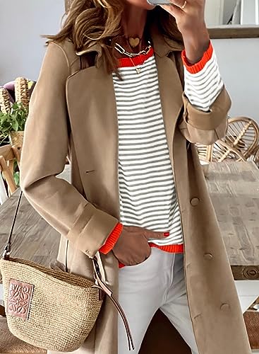 Womens Lightweight Cotton Sweaters Long Sleeve Crew Neck Color Block Striped Casual Knitted Pullover Tops3