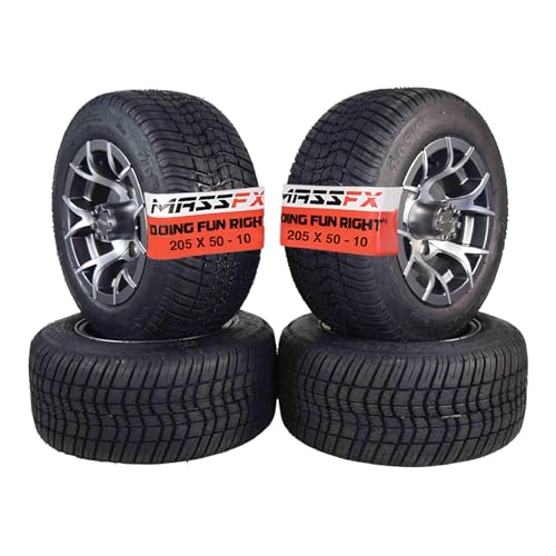 MASSFX SL 205/50-10 Front or Rear Golf Cart, Turf, Lawn & Garden Tire 4 PLY and...