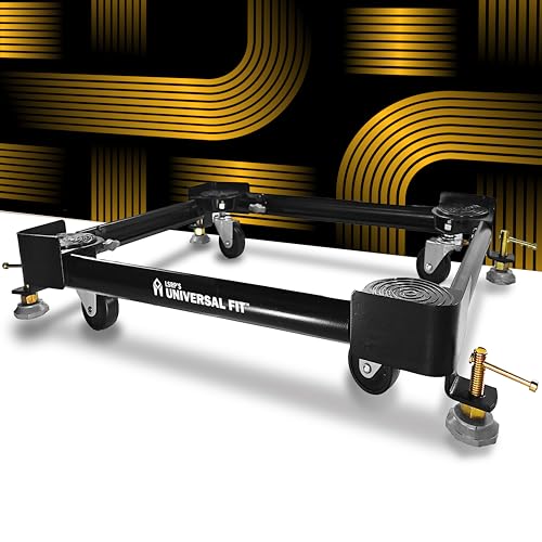 Universal Washing Machine Trolley for 6kg 6.5kg 7kg 8kg & 9kg Fully Automatic Top & Front Loads, Dishwashers & Fridges - 100% Heavy Duty Metal Stand...