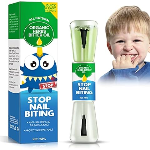 Nail Biting Treatment for Kids, Thumb Sucking Stop for Kids, Nail Polish for Kids Stop Sucking and Biting Nails, Day Night Care Cover