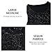 Arjen Kroos Men's Sequin Sleeveless Tank Top Sparkly Rave Metallic T-Shirt,black-AK3311,Large