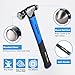 Real Steel Ball Peen Hammer 16oz, Metalworking Tool Forged Steel Head Ball Pein Hammer Jacketed Graphite 0504