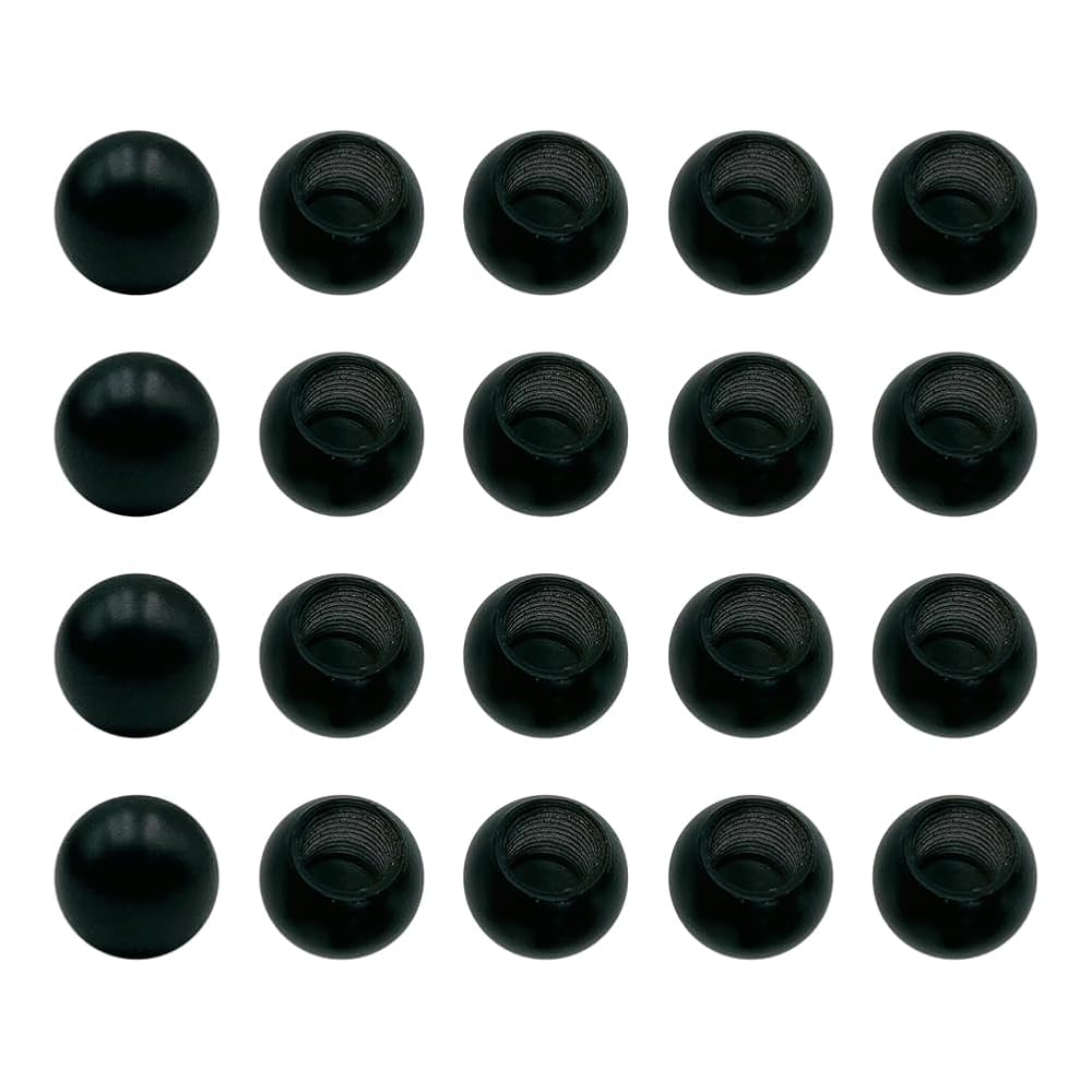 20-Pack M4 Steel Ball Cap Nuts for Furniture & Lighting Decoration