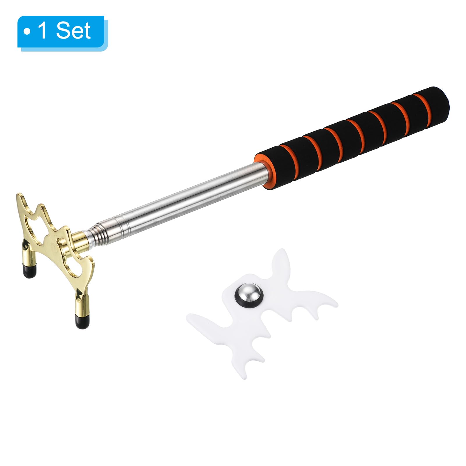 PATIKIL Bastone retrattile per stecca da biliardo, accessorio per stecche da biliardo con testa in metallo rimovibile per competizioni in piscina