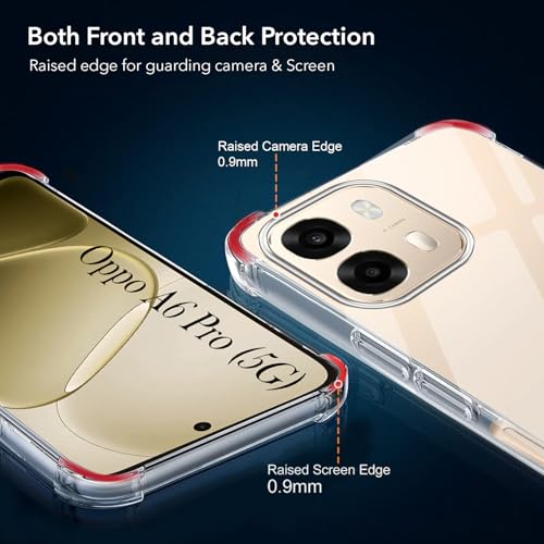 Image of Jkobi Shockproof Crystal-Clear Back Cover for Oppo A6 Pro (Anti Yellow Case | Drop & Camera Protection | Hard Polycarbonate)