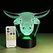 Produktbild Flasche Fernbedienung LED USB 3D Nachtlicht 7 Farbe Illusion ändern Tischlampe Baby Schlaf Induktionslampe Werfer 2 Fernbedienung