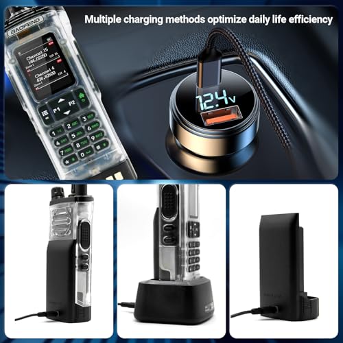 Image of BAOFENG DM-32 DM32 10W DMR Ham 2 Way Radio GPS Matching Writing Frequency Satellite Positioning Type-C DM32(1PC) (Transparent)