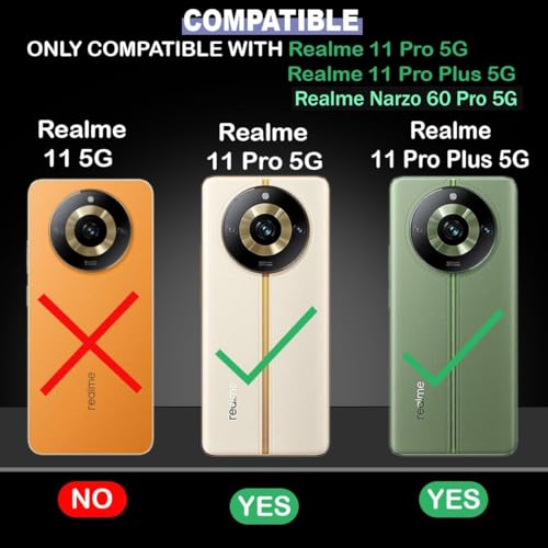 Image of Bintage Dual-Leather 2in1 Phone Case| Soft Touch Finish | Full Camera Protectection Back Cover Compatible for Realme RMX3741 / 11 Pro+ 5G - White & Nut Brown