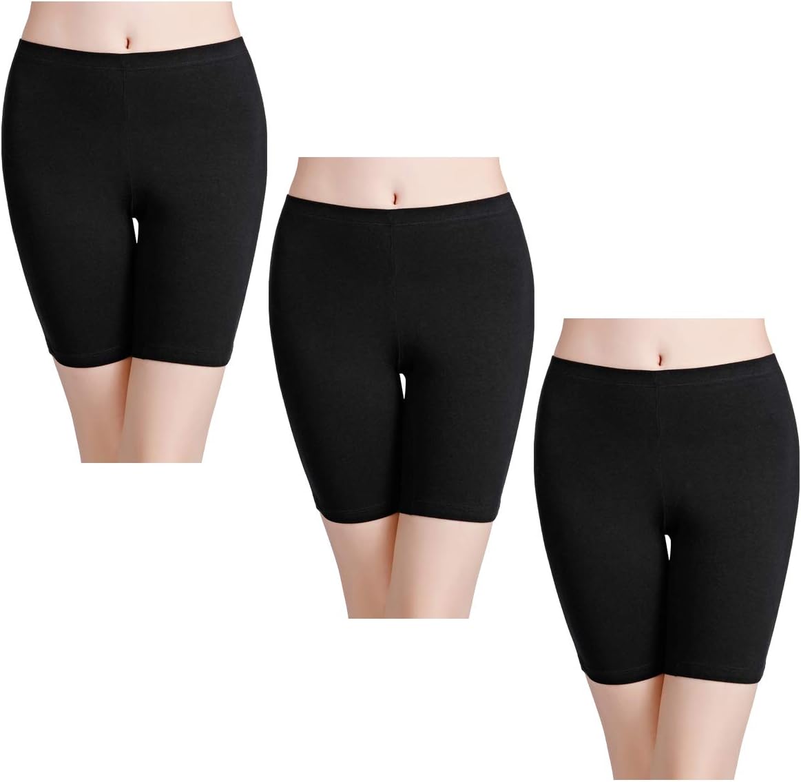 wirarpaLadies Safety Boxer Shorts Cotton Anti Chafing Long Leg Knickers Underwear Women's Boy Shorts Leggings for Under Dresses Multipack