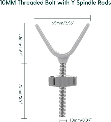 Miniatura 4 de Babelio Adaptador de barandilla para escaleras para bebé, varillas roscadas en Y para montaje a presión para puertas de seguridad de niños y