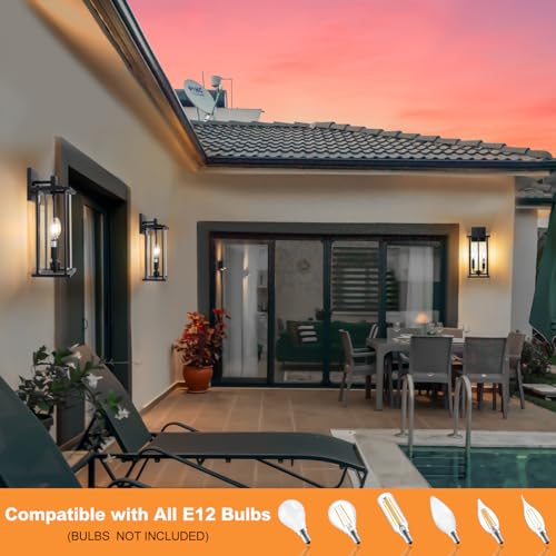 2-Pack-Large-Outdoor-Wall-Light-16-Outdoor-Light-Fixtures-Wall-Mount-Exterior-Waterproof-Wall-Sconce-Light-Fixture-2-Light-Modern-Black-Outdoor-Wall-Lamps-for-Patio-Front-Door-Entryway 2 Pack Large Outdoor Wall Light 16 Outdoor Light Fixtures Wall Mount Exterior Waterproof Wall Sconce Light Fixture 2 Light Modern Black Outdoor Wall Lamps for Patio Front Door Entryway