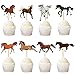 Sunjun 32 Pièces Anniversaire Cheval Decoration Cupcake Garnitures de Gâteaux pour Decoration Anniversaire Cheval Cheval Deco Gateau Anniversaire