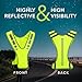 MaximalPower Reflective Vest for Walking at Night - Adjustable Reflective Safety Gear for Men, Women, Kids - Reflective Belt Sash for Running, Walking, and Biking (1x Large Vest)