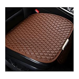 CGEAMDY 2 Pcs Car Seat Cushion Pad, Breathable Comfort Auto FrontSeat Cushion Mat, Universal Anti-Slip Drivers Seat Covers Protector, Vehicle Interior Accessories for Truck, SUV, Van (Coffee)