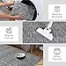 RUGSREAL Small Area Rug 2x3 Entryway Rug Washable Contemporary Bath Mat Modern Solid Indoor Throw Carpet Machine Washable Non-Slip Low-Pile Area Rug for Living Room Bedroom Laundry, 2' x 3' Grey