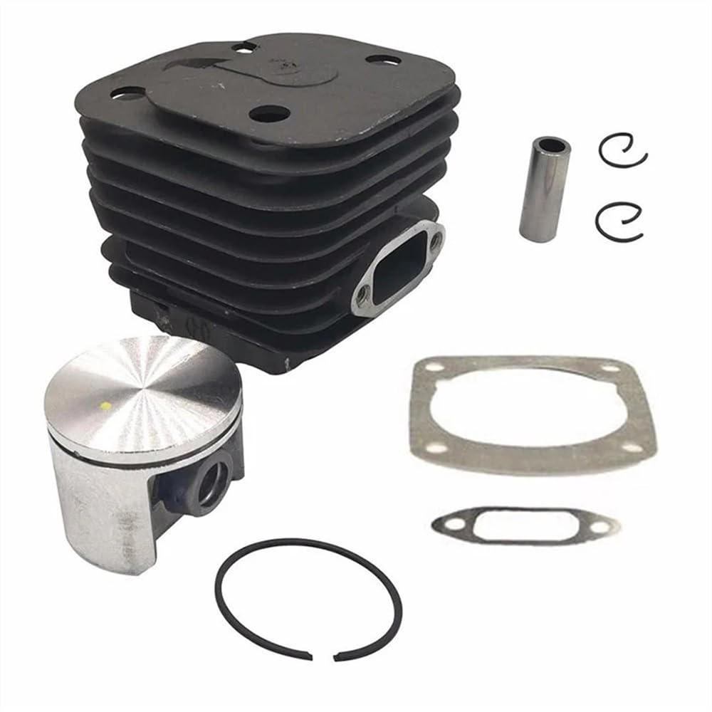 Kit de Cilindro y pistón Compatible con Accesorios y Herramientas de reparación de Motosierra de 48mm para cortacésped