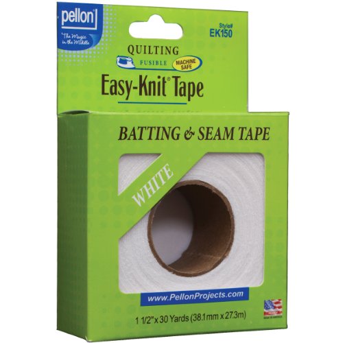 Tricot de batteur Pellon et ruban couture blanc pour stabiliser les tissus