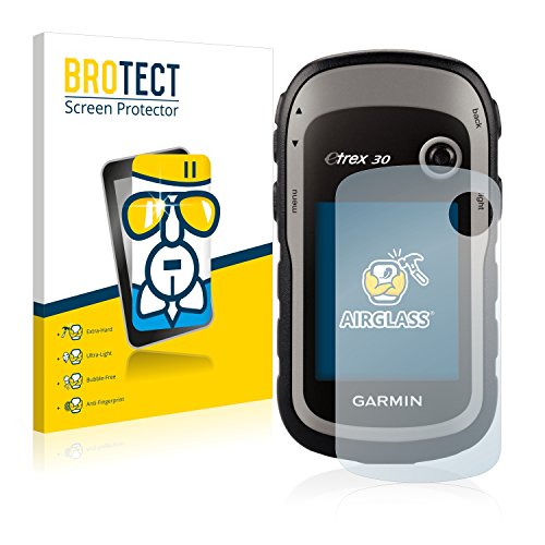 BROTECT Protector Pantalla Cristal Compatible con Garmin eTrex 30 Protector Pantalla Vidrio - Dureza Extrema, Anti-Huellas, AirGlass