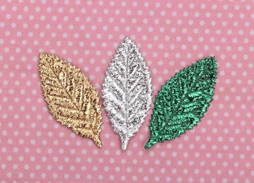 Image of YYCRAFT Pack of 120PCS Metallic Leaf St. Patrick's Day Appliques /Craft,3 Colors