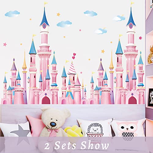 Vinilos decorativos de castillo cuento para pared miniatura 3