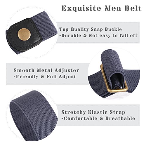 Image of XZQTIVE No Buckle Invisible Elastic Stretch Belt for Men /Women Fits waist 24-50in Father Day Gift