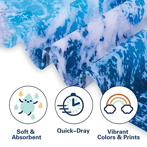 Livilan Oversized Wave Ocean Beach Towel, Lightweight 30”X60” Microfiber Clearance Blanket,Thin And Soft Quick Dry Sand Free Towel For Adults, Pool Swimming Bath Travel Towels As Gifts For Women Men #TOP4