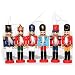 ORITA Christmas Wooden Nutcracker Soldier Ornament Decoration for Home 6 Pieces