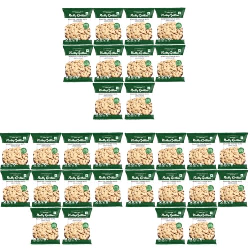 Image of Nutty Gritties Premium Jumbo Cashews W240, 210g (21g x 10) | Roasted & Lightly Salted | Non-Fried, Zero Oil | Crunchy Healthy Snack | Zero Breakage | Resealable Pouch (Pack of 3)