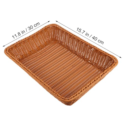 Cesta de PP rectangular FOMIYES caqui de 40x30cm lavable y perfecta para baño 6