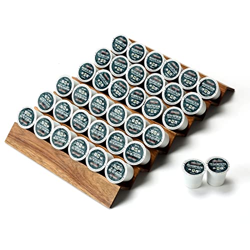 Everbbking Acacia Coffee Pod Holder Set Of 2,K Cup Holder Drawer Or Countertop K Cup Organizer Coffee Pod Holder Hold 36 Coffee Pod Storage #TOP7