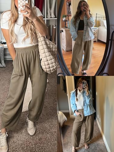 Pantalon palazzo femme ample taille élastique printemps décontracté - 6