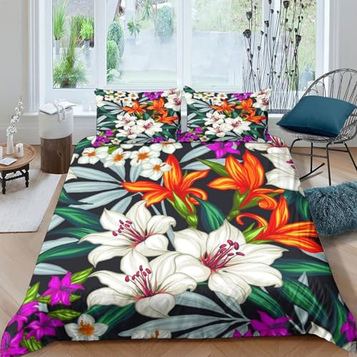 Housse de couette microfibre supérieure king size ornemental 3D douceur exceptionnelle - 4