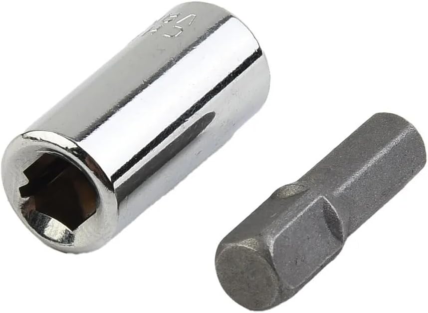 1/4 Square Drive To 1/4 Hex Shank Impact Socket 1/4 Drill Socket Adapter 1/4 Hex Shank Socket Adapter Converter Wrench