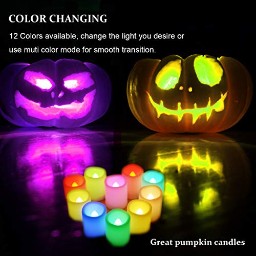 Multi Color Changing Votive Flameless Candles With Remote And Timer - Battery Operated Led Tea Light Candles，Set Of 10 Colored Flickering Candles For Birthday, Wedding, Anniversary Easter Party Décor. #TOP1