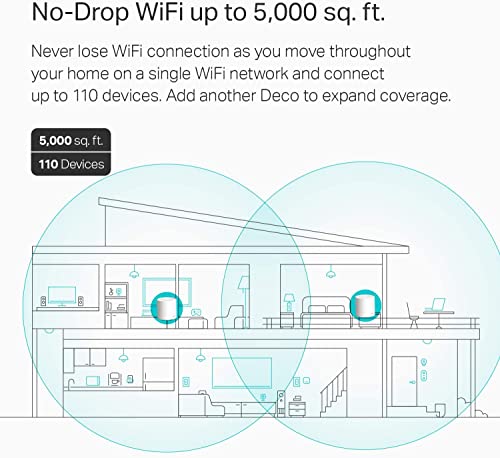 Image of TP-Link WiFi 6 Mesh WiFi, AX3000 Whole Home Mesh WiFi System (Deco X60) - Covers up to 5000 Sq. Ft., Replaces WiFi Routers and Extenders, Parental Control, 2-Pack