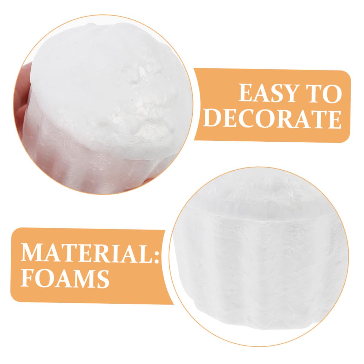 Cabilock Gâteau en Mousse Blanche et Moules à Fleurs Lot de 5 Modèles Accessoire D'entraînement pour Décoration de Gâteau et Activités Créatives pour Loisirs Manuels