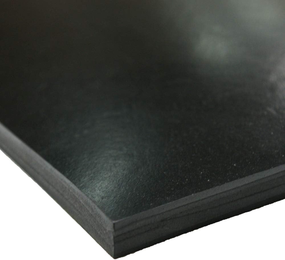 Rubber-Cal EPDM - Commercial Grade - 60A - Rubber Sheet - 3/16 Thick x 36 Width x 24 Length - Black