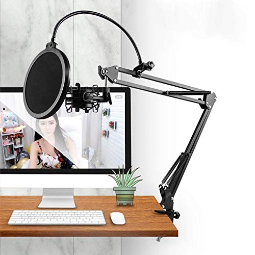 Suspension arm stand microphone et pince table pour streaming - 5