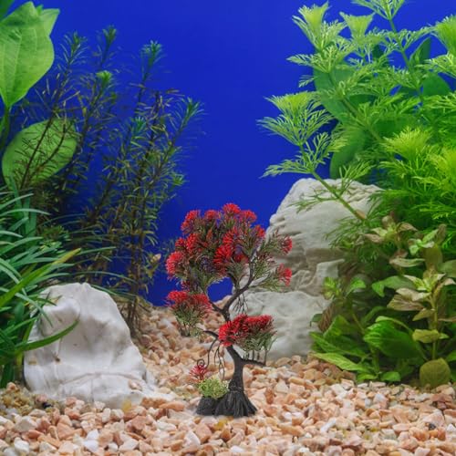 Image of DOITOOL Aquarium Bonsai Tree Plant Fish Tank Decorations, Artificial Aquarium Plants Artificial Fish Tank Plants for Aquarium Decorations